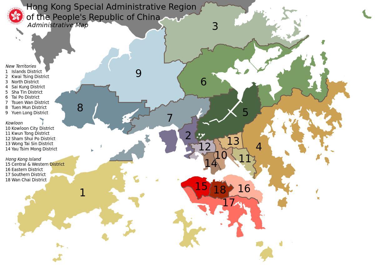 peta dari Hong Kong lingkungan