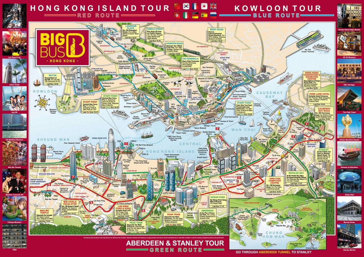 Hong Kong big bus tour peta