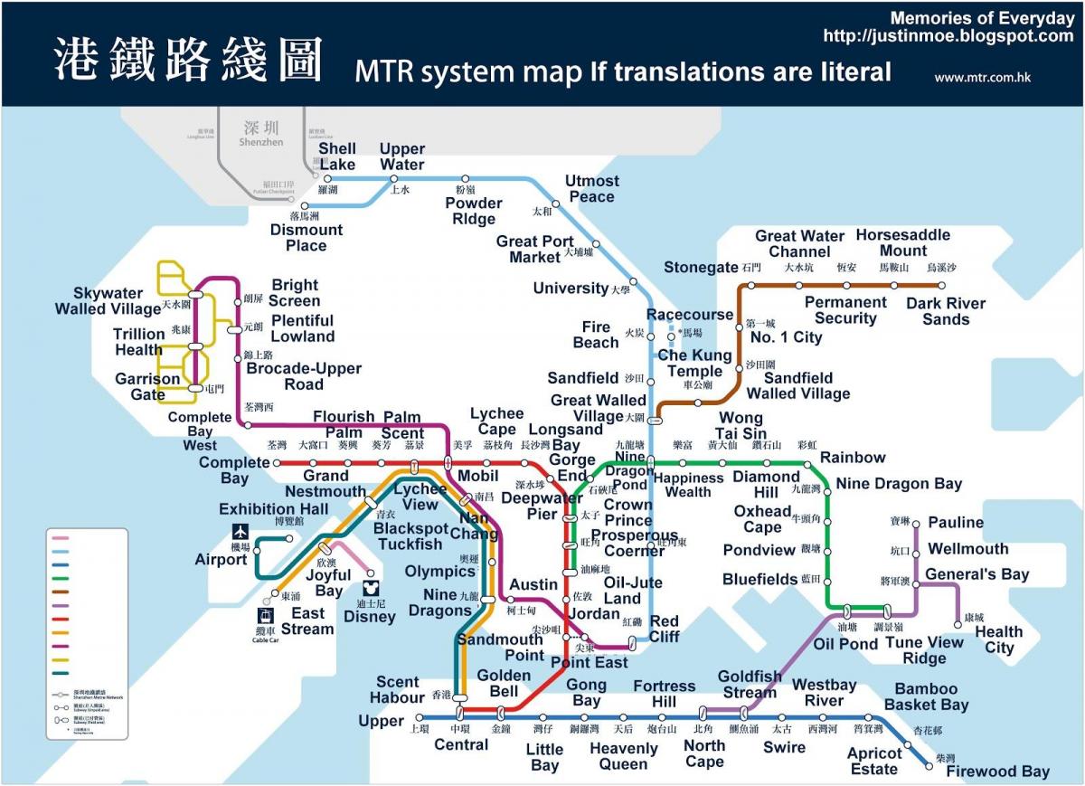 Hongkong peta kereta bawah tanah