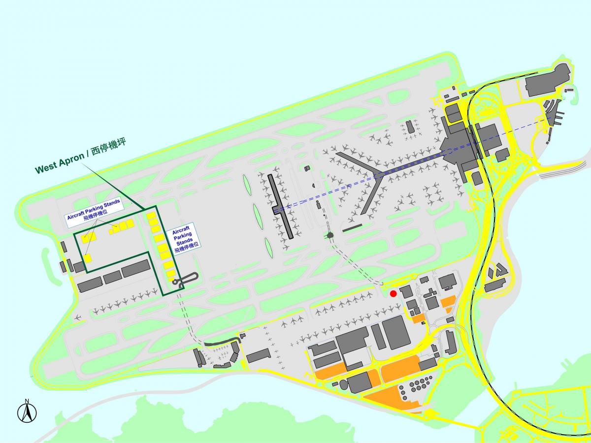 Bandara internasional Hong Kong peta