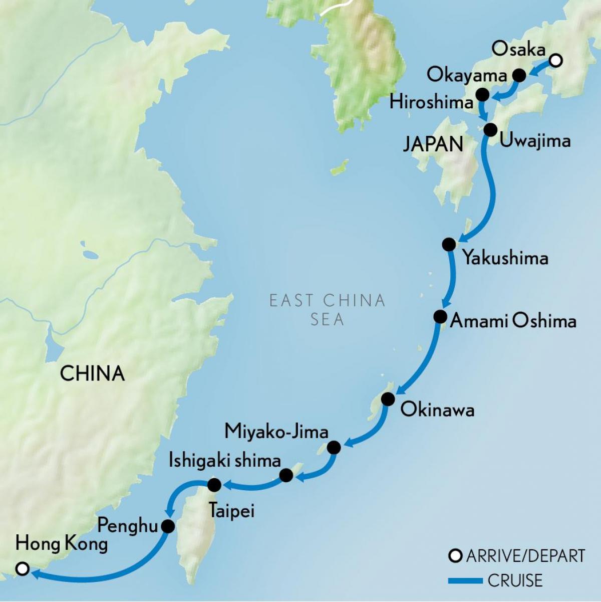 peta dari Hong Kong dan jepang