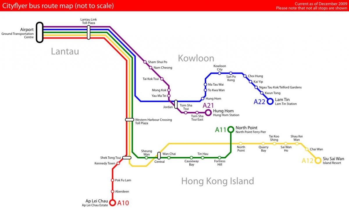 Hong Kong peta rute bus