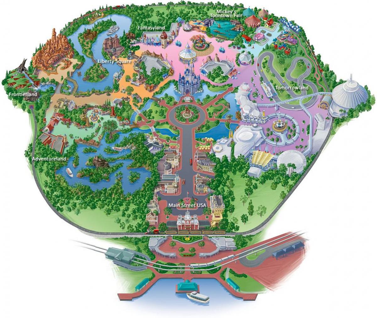 peta dari Hong Kong Disneyland