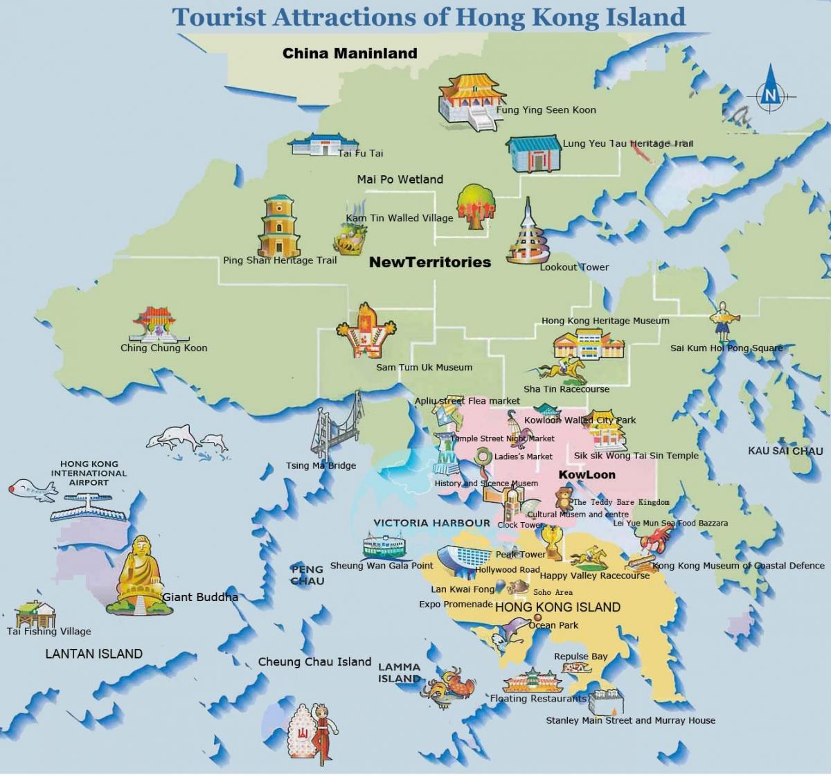 peta dari pulau Hong Kong
