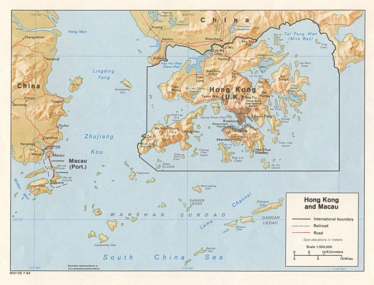 peta dari Hong Kong dan Macau