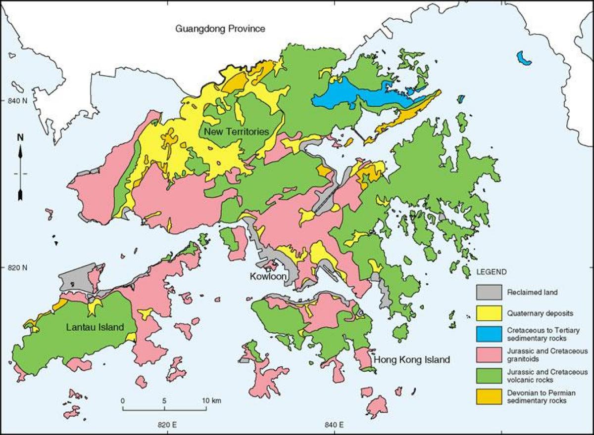 peta geologi dari Hong Kong