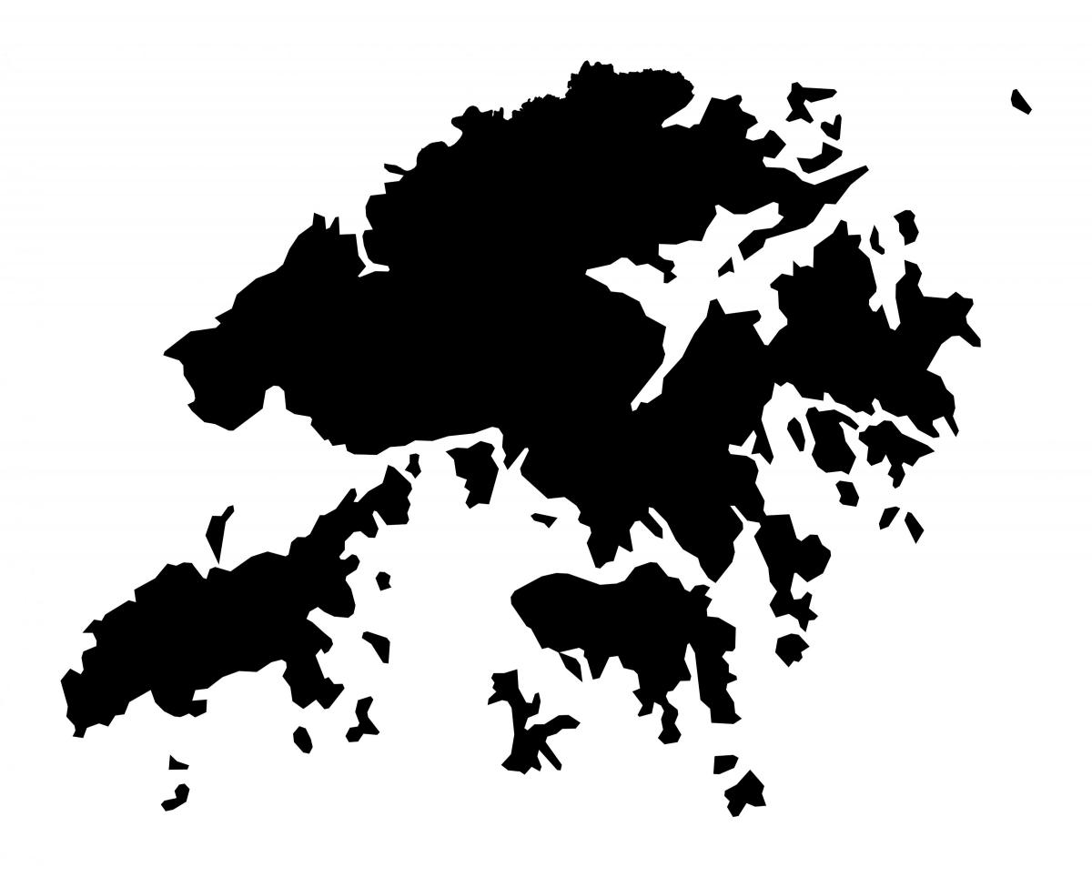 peta dari Hong Kong vektor