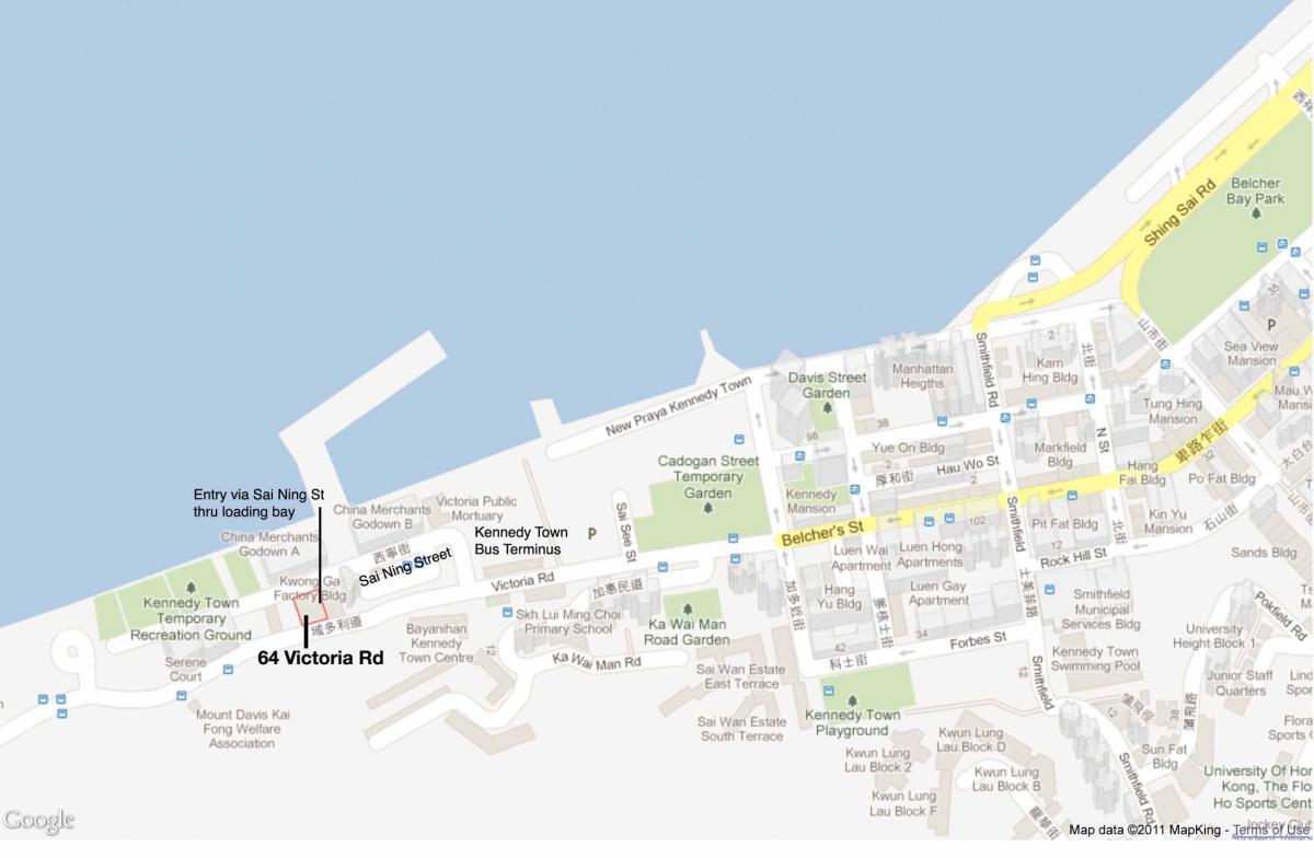 MTR Kennedy town peta stasiun