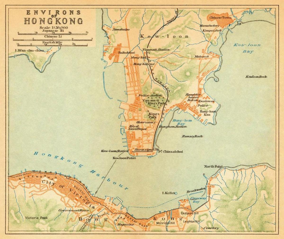 peta tua dari Hong Kong