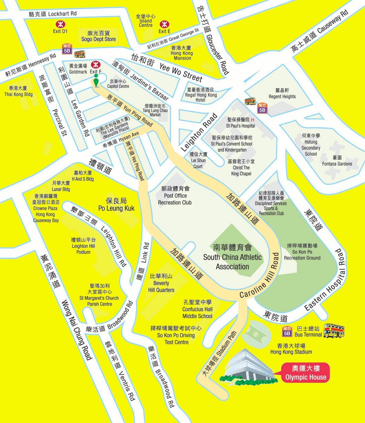 Stasiun MTR Olympic peta