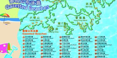 Peta dari Hong Kong pantai