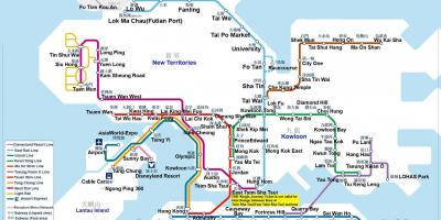 Peta kereta bawah tanah Hong Kong