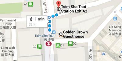Stasiun MTR Tsim Sha Tsui peta